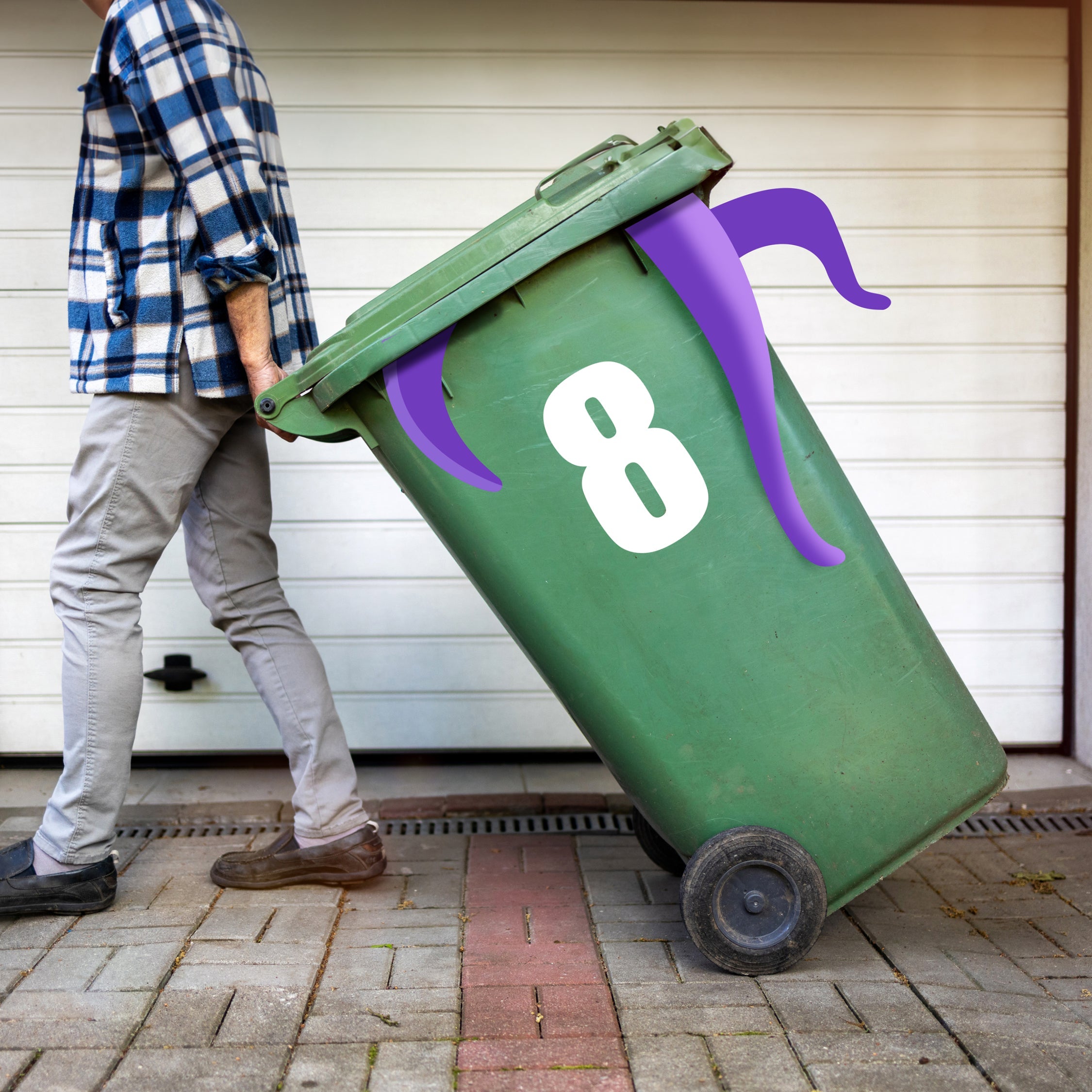 Waste bin decal stickers for your home | Mr Stickers