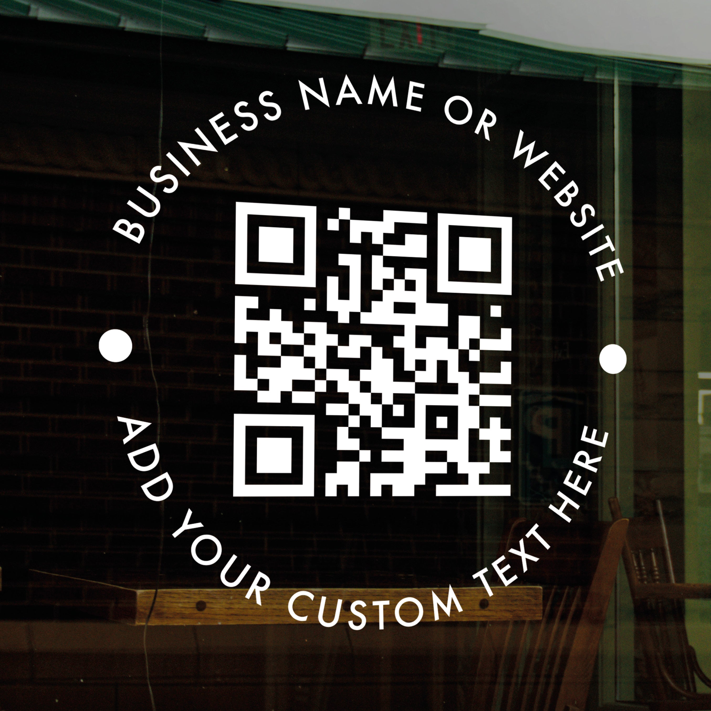 Custom QR code decal sticker