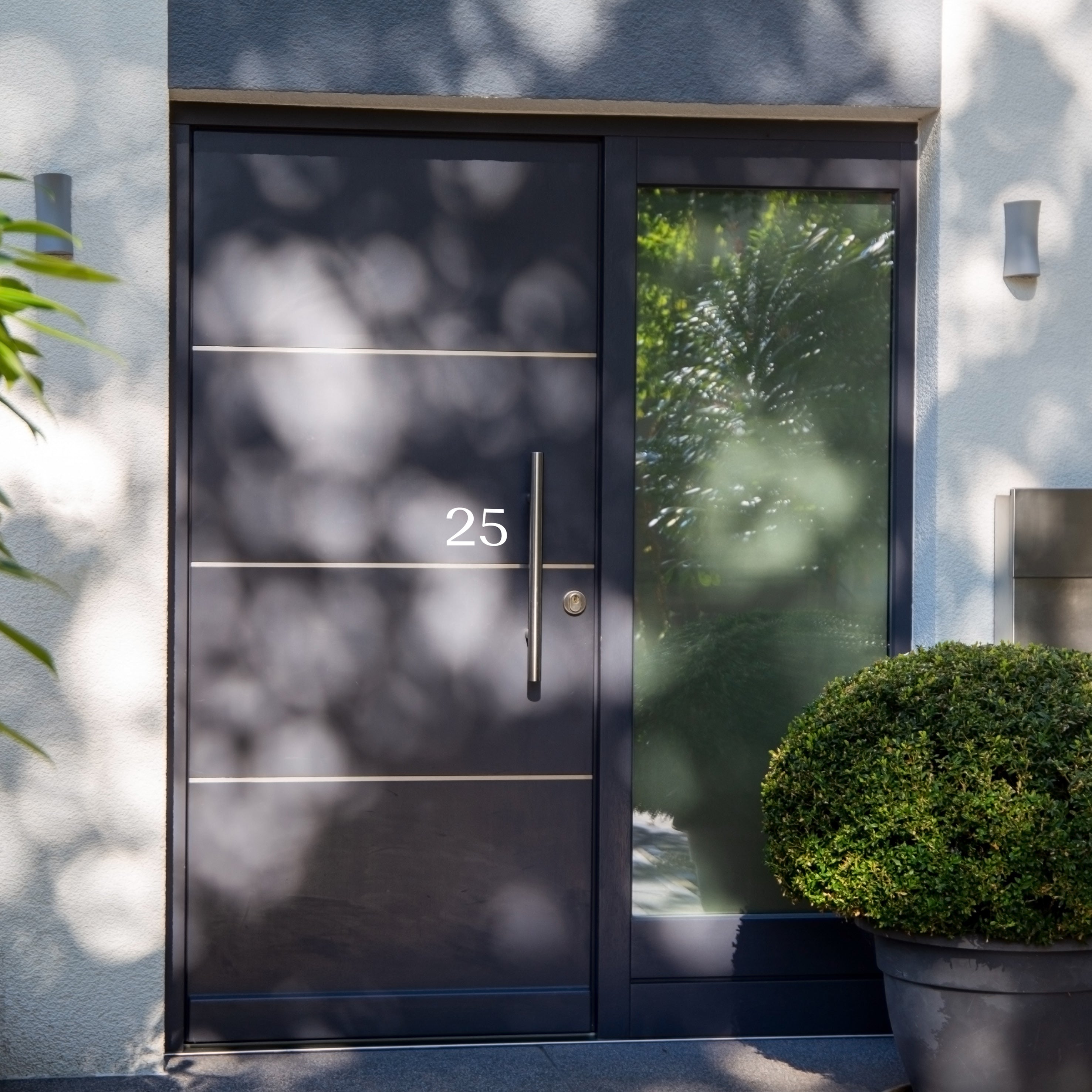 Front Door Number Vinyl Decal – Custom House Number Sticker in 4 Styles & 3 Sizes