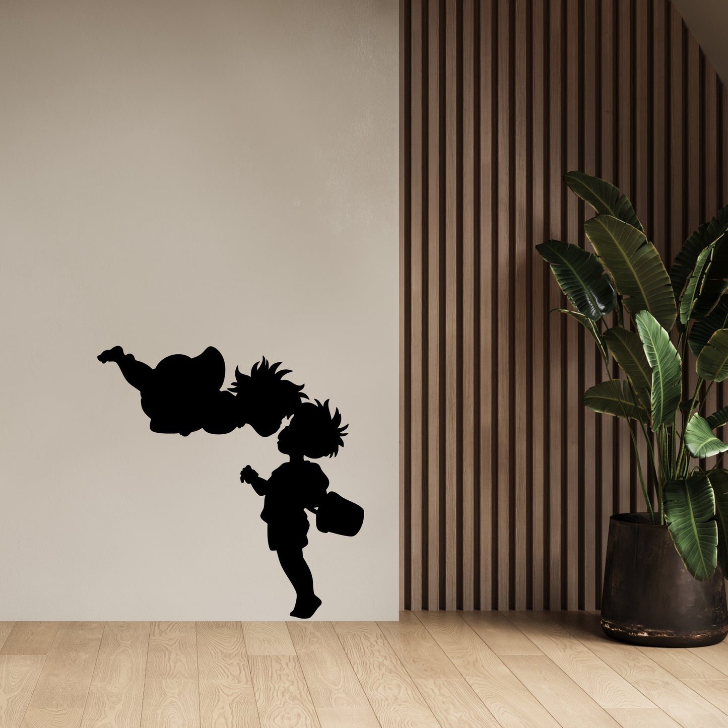 Ponyo and Sosuke Vinyl Decal โ Cute Studio Ghibli Sticker with Floating Ponyo Above Sosuke