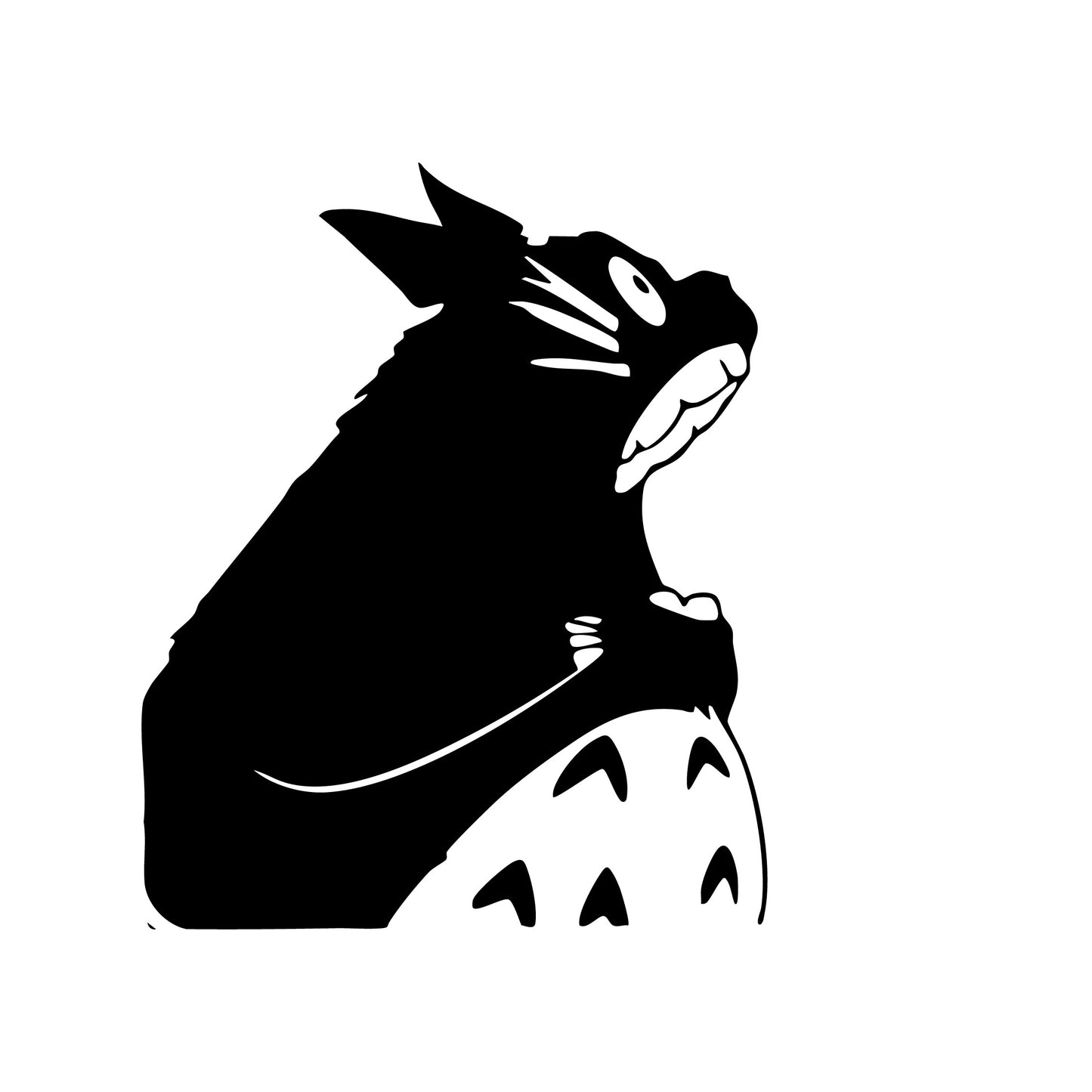 Totoro Laptop Decal β My Neighbour Totoro Open-Mouth Vinyl Sticker, Cute Anime Design for Laptops & Tablets