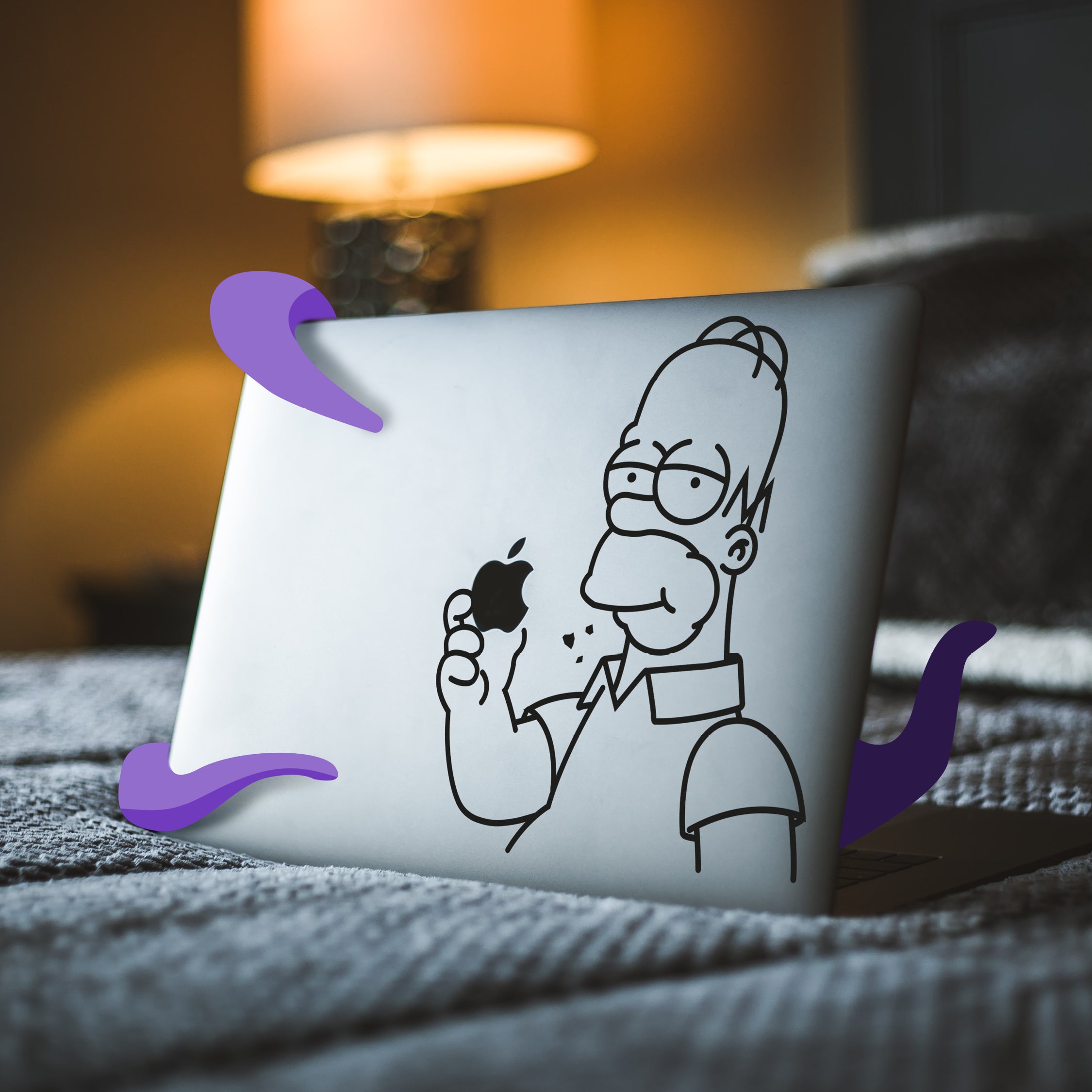 Homer Simpson macbook decal sticker | Mr Stickers