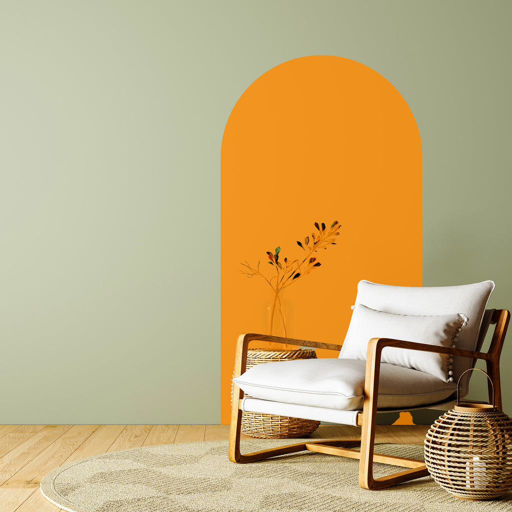 Single Arch Vinyl Wall Decal – Modern Removable Mural Sticker for Zoning & Wall Transformations