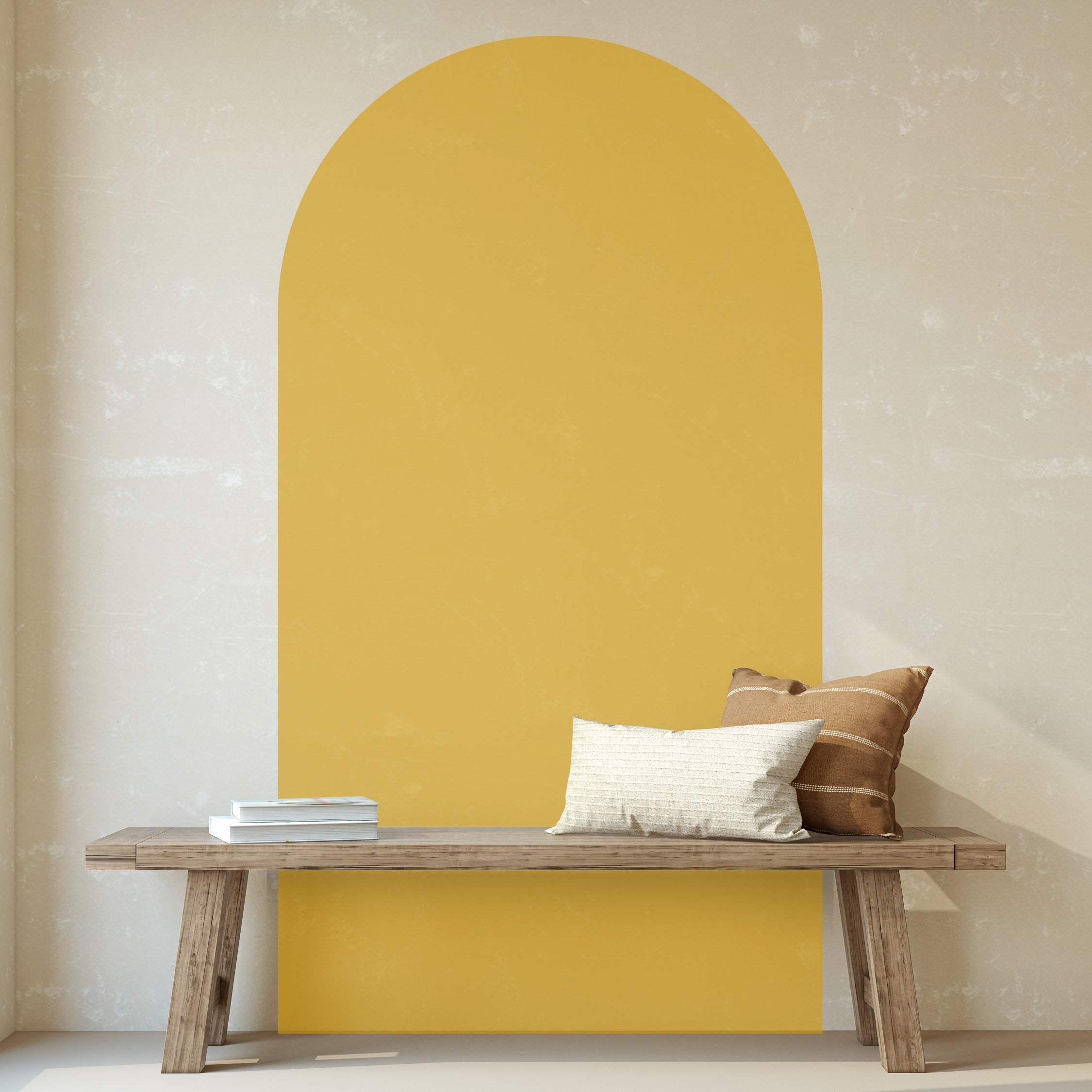 Single Arch Vinyl Wall Decal – Modern Removable Mural Sticker for Zoning & Wall Transformations