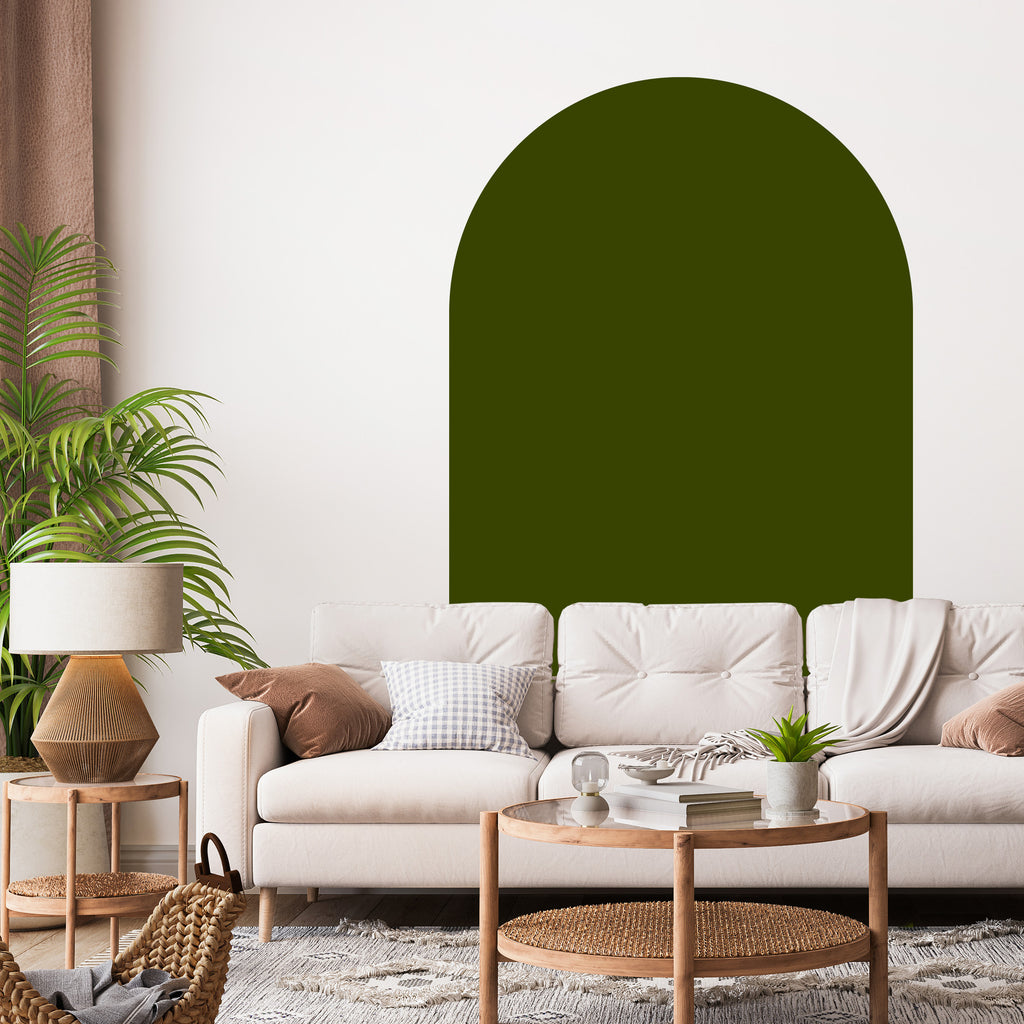 Single Arch Vinyl Wall Decal – Modern Removable Mural Sticker for Zoning & Wall Transformations