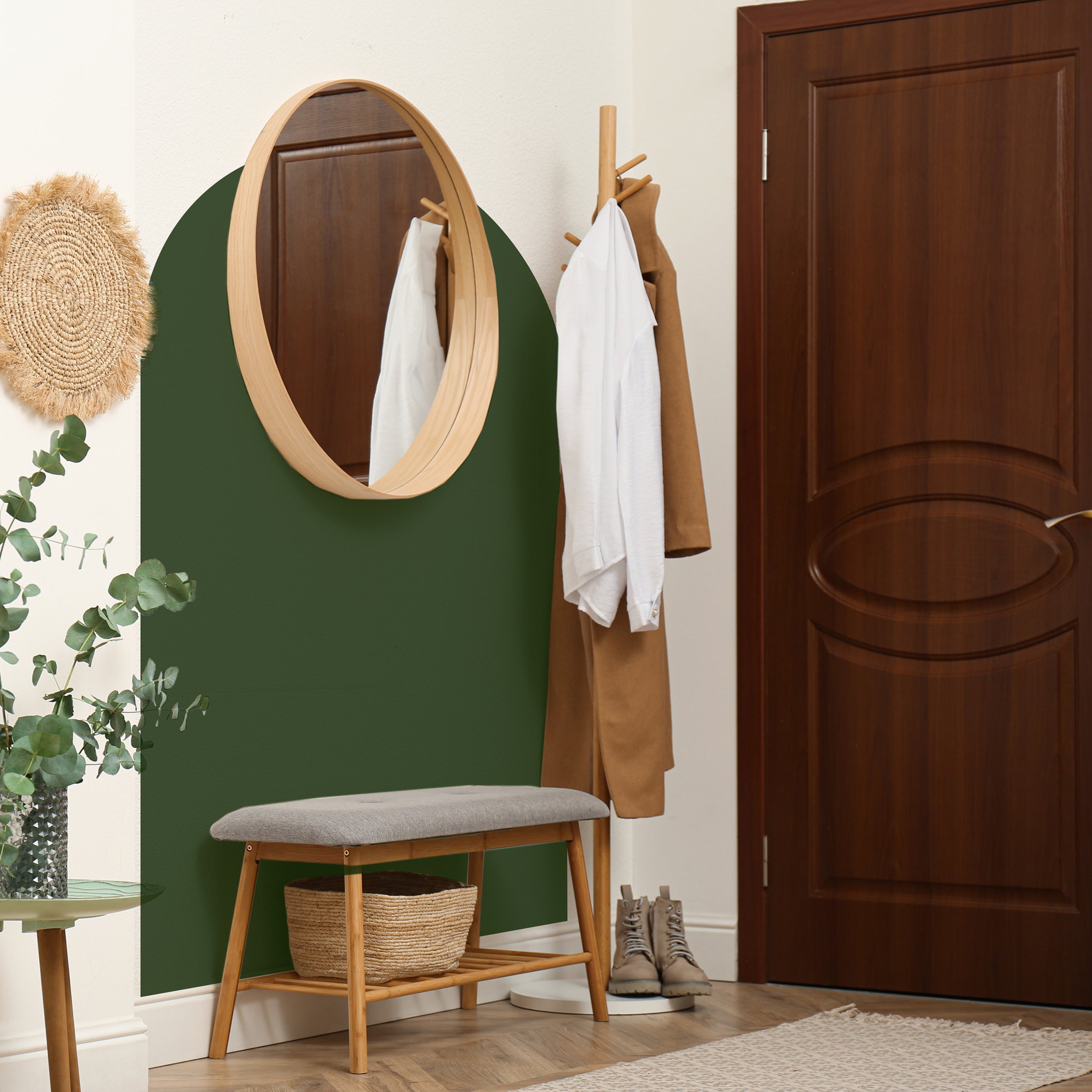 Single Arch Vinyl Wall Decal – Modern Removable Mural Sticker for Zoning & Wall Transformations