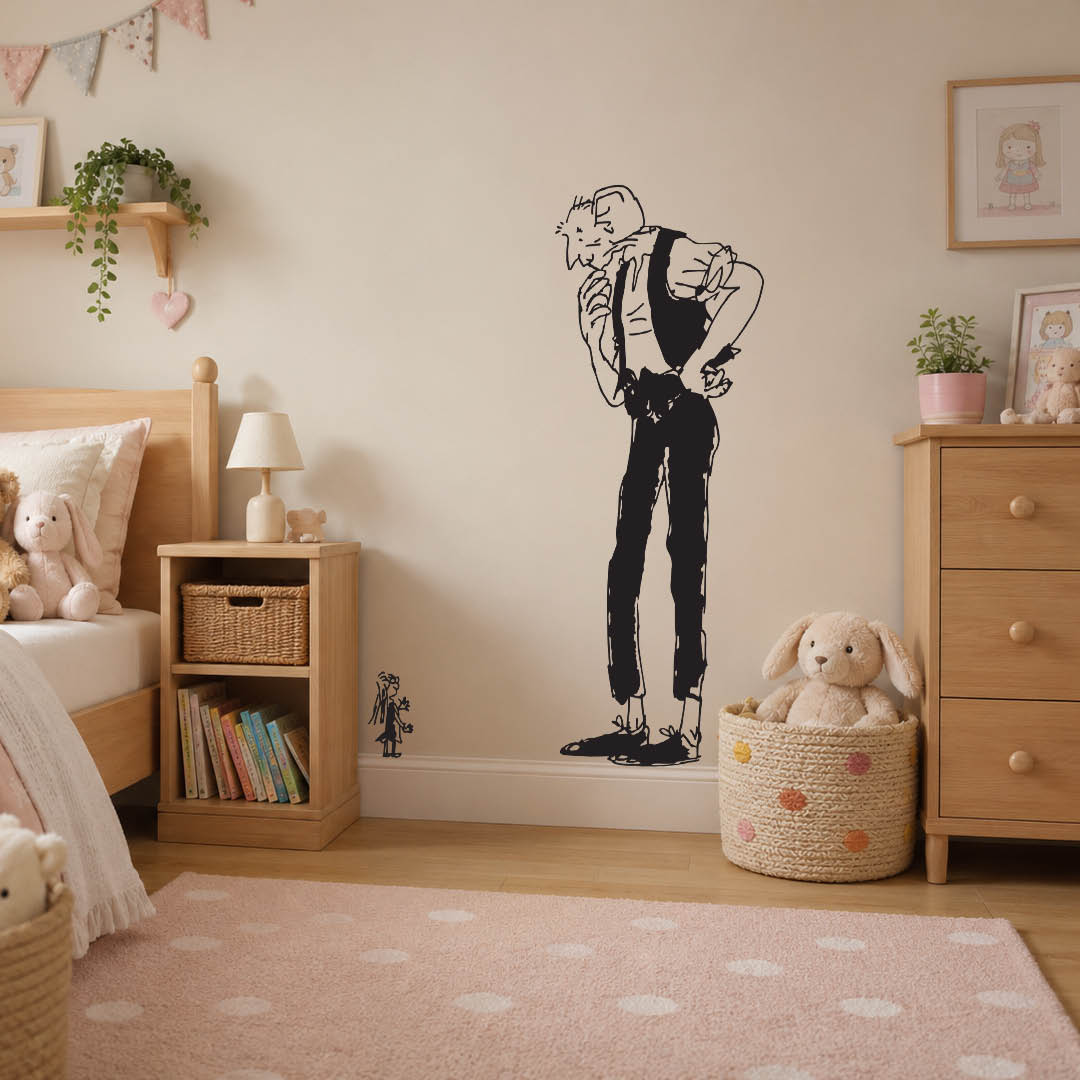 The BFG & Sophie Wall Decal – Official Quentin Blake Roald Dahl Vinyl Sticker