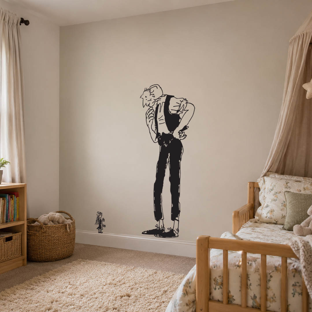 The BFG & Sophie Wall Decal – Official Quentin Blake Roald Dahl Vinyl Sticker