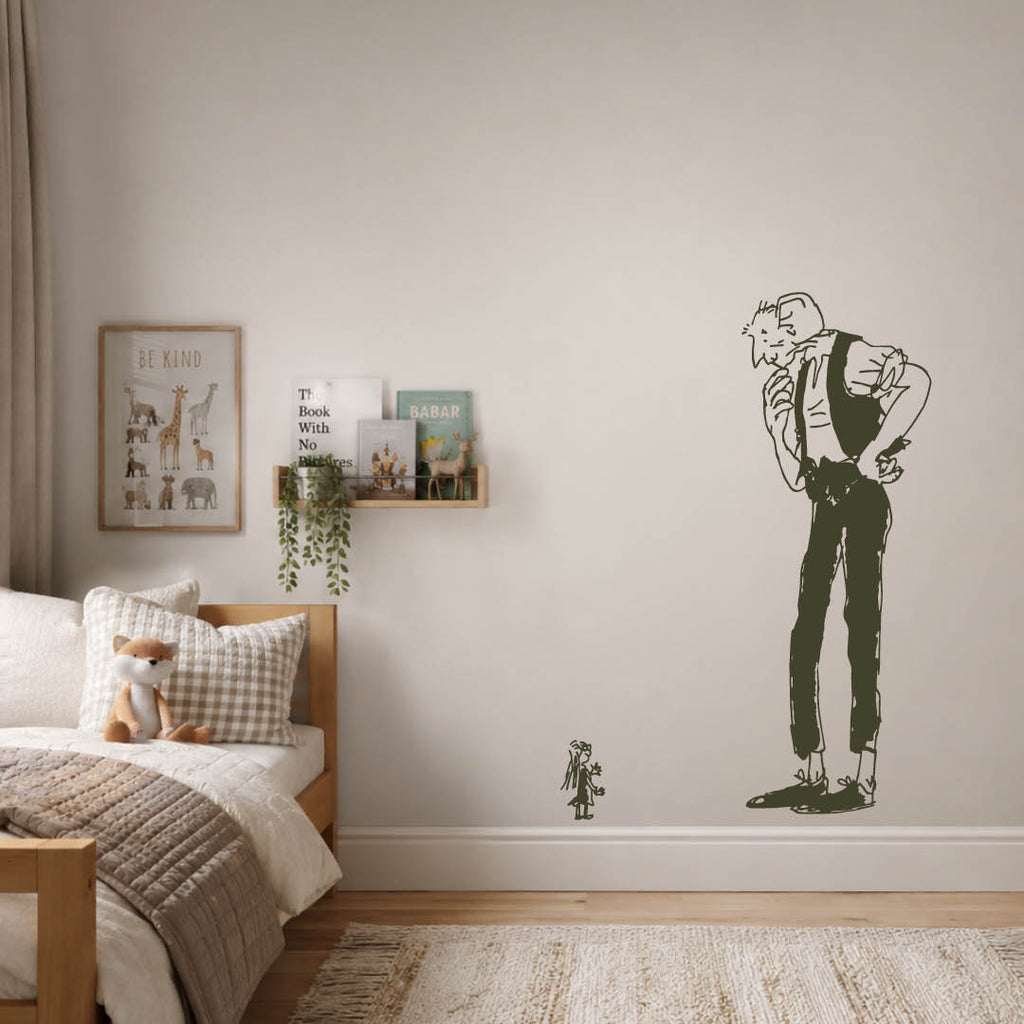 The BFG & Sophie Wall Decal – Official Quentin Blake Roald Dahl Vinyl Sticker