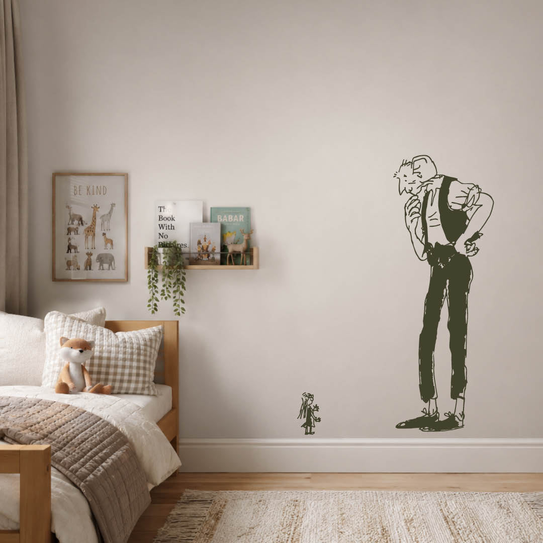 The BFG & Sophie Wall Decal – Official Quentin Blake Roald Dahl Vinyl Sticker