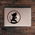 Baby Goku Vinyl Decal – Dragon Ball Z Monkey Form Power Stance Circle Sticker for Cars & Laptops