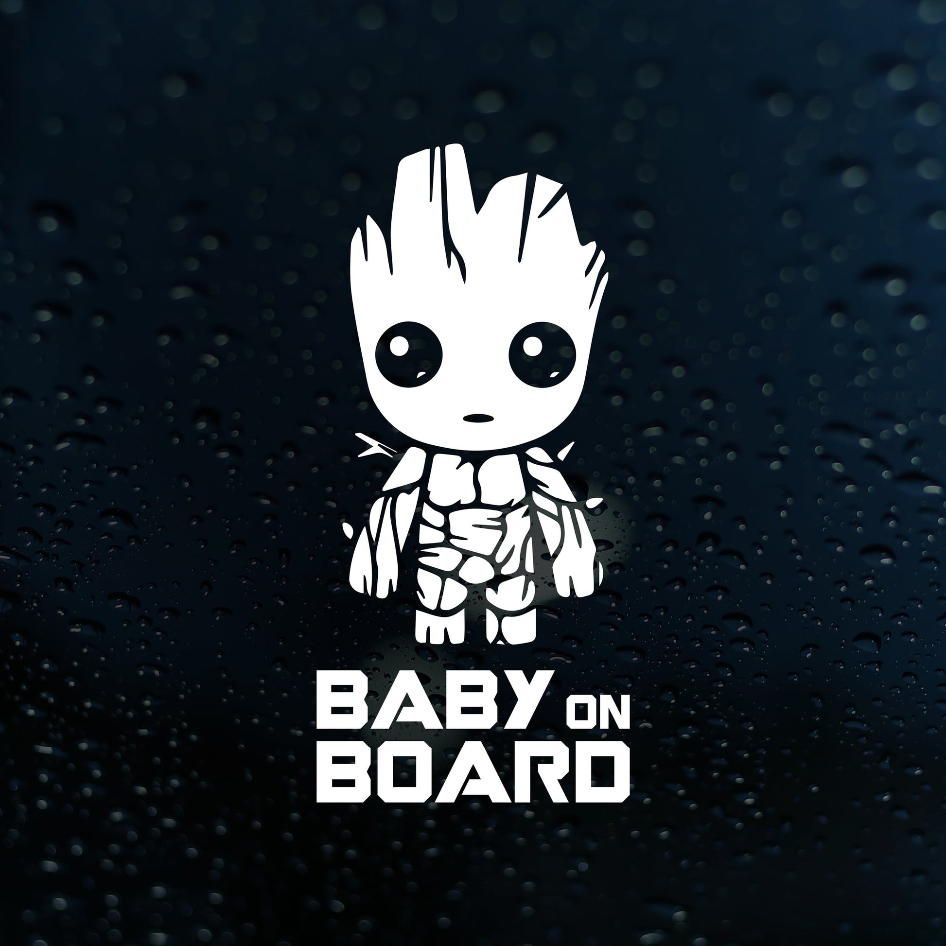 Baby Groot on Board - Vehicle Decal Sticker Design
