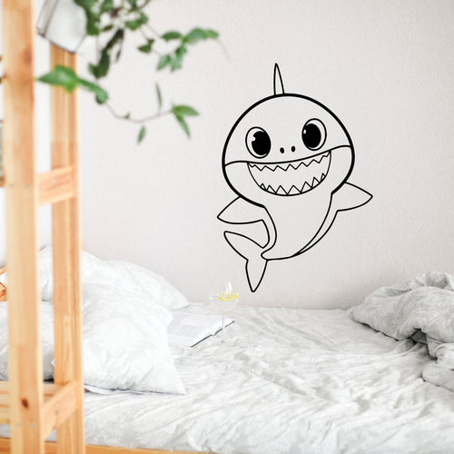 Baby Shark Large Vinyl Wall Decal – Fun Children’s Wall Sticker