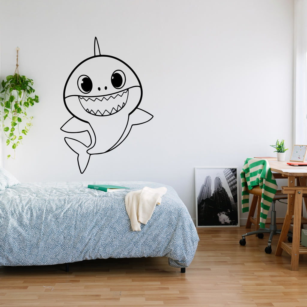 Baby Shark Large Vinyl Wall Decal – Fun Children’s Wall Sticker