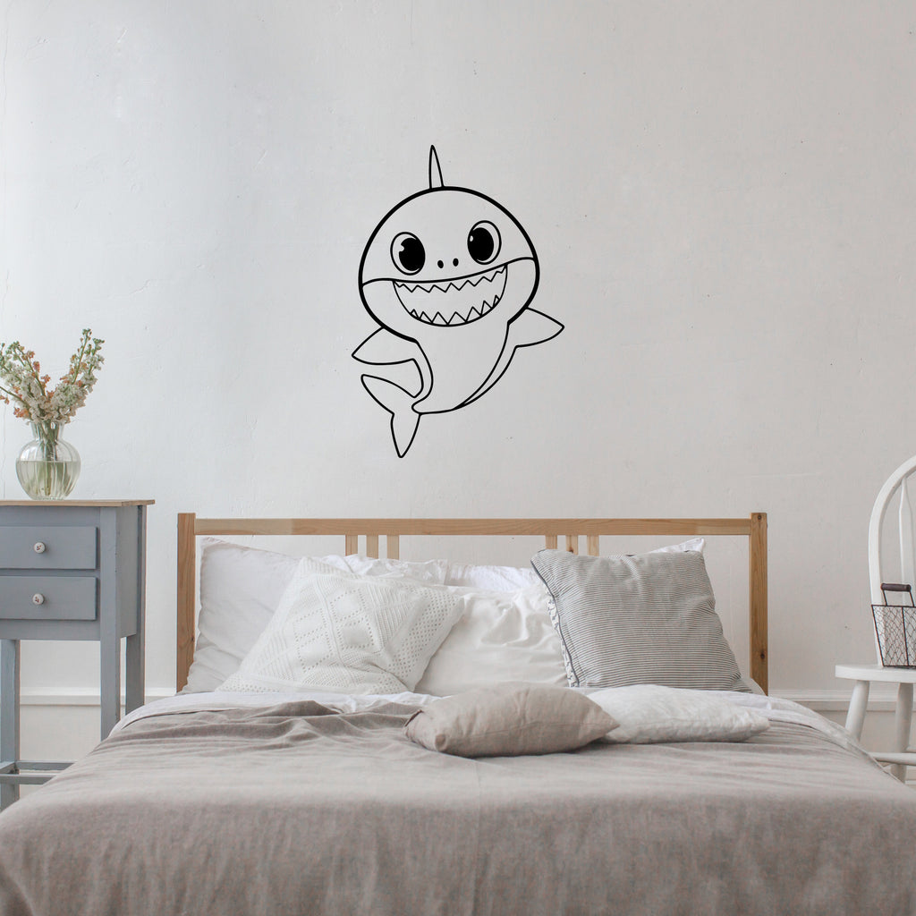 Baby Shark Large Vinyl Wall Decal – Fun Children’s Wall Sticker