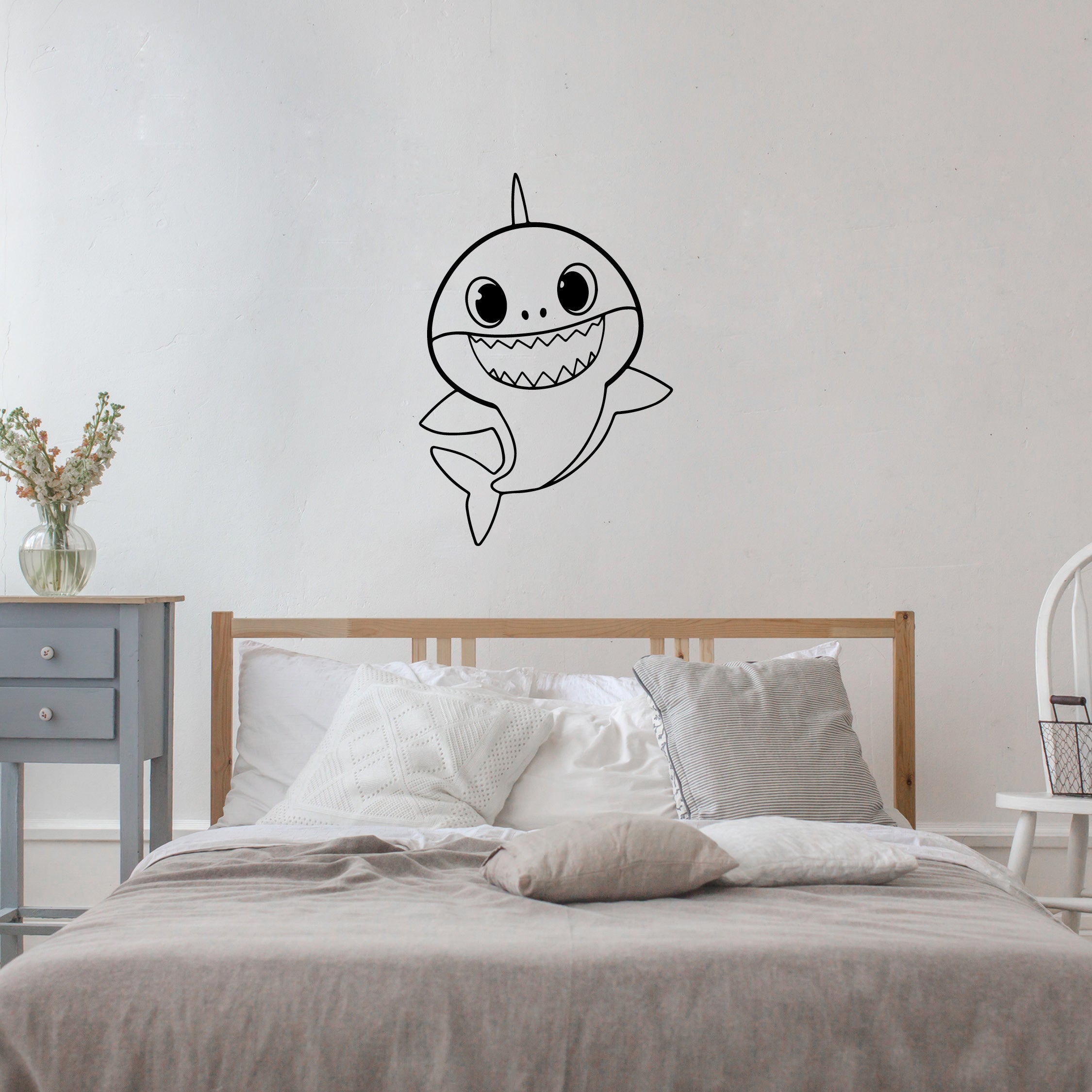 Baby Shark Large Vinyl Wall Decal – Fun Children’s Wall Sticker