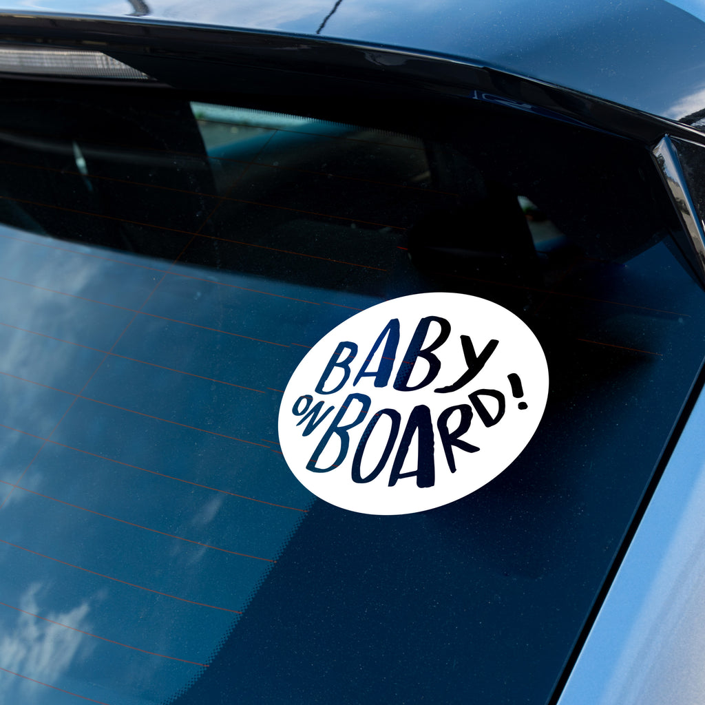 Baby on board vehicle decal sticker