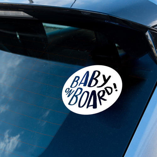 Baby on board vehicle decal sticker