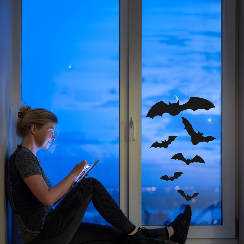 Halloween Bat Wall Decals – Spooky Vinyl Bat Stickers | Spooky sticker pack