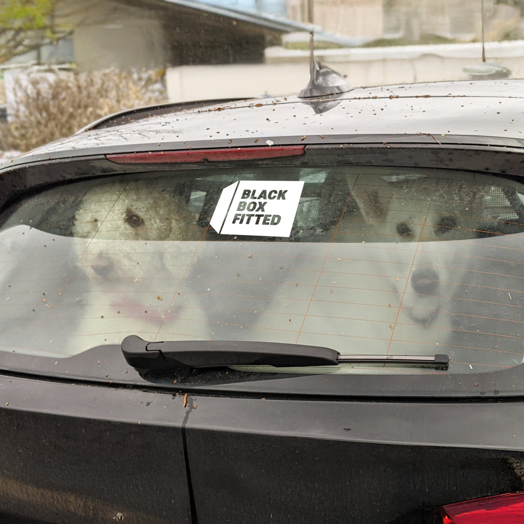 Black Box Car Decal – Bold Box Silhouette Vinyl Sticker for Cars & Vans