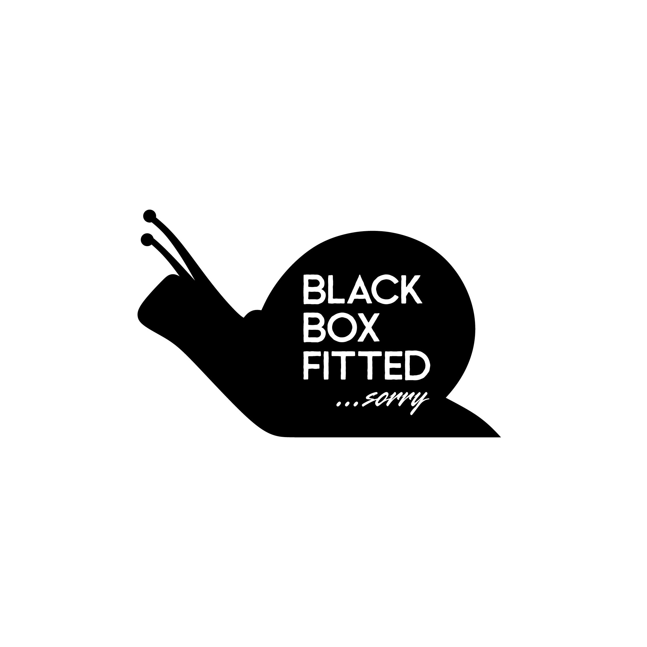 Black Box Car Decal – Funny Snail Shape Vinyl Sticker | Slow Car Humour, JDM Style