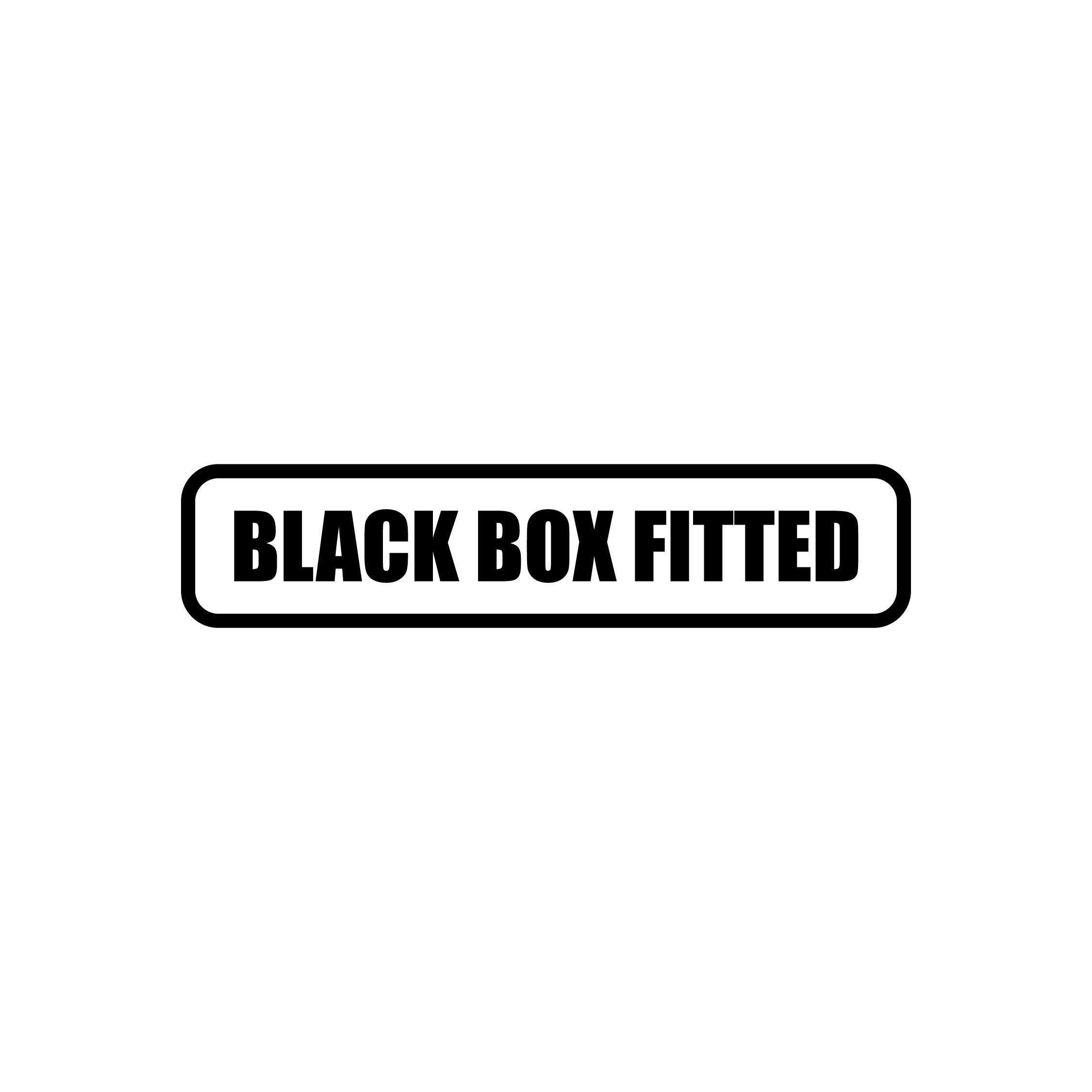 Black Box Car Decal – Rounded Outline Vinyl Sticker | Bold Text Design