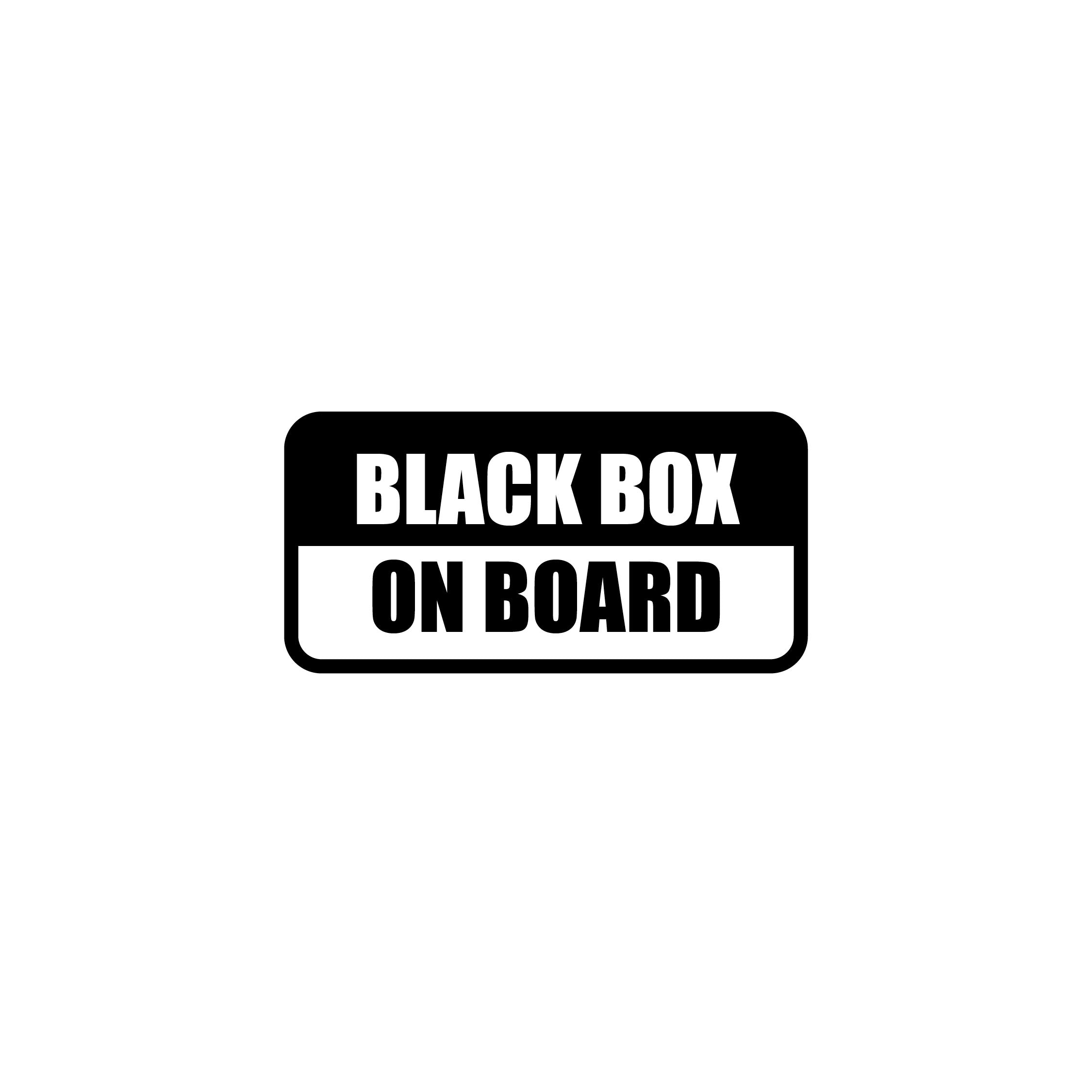 Black Box Car Decal – Stacked Text Rounded Box Vinyl Sticker | Bold Automotive Design