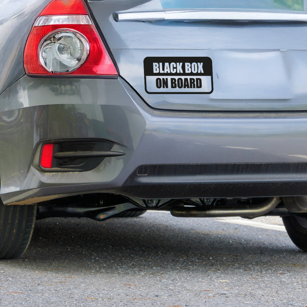 Black Box Car Decal – Stacked Text Rounded Box Vinyl Sticker | Bold Automotive Design