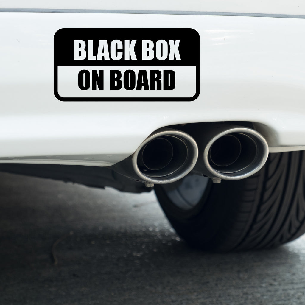 Black Box Car Decal – Stacked Text Rounded Box Vinyl Sticker | Bold Automotive Design