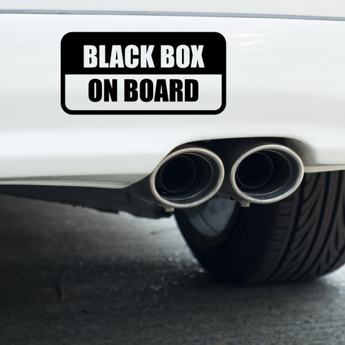 Black Box Car Decal – Stacked Text Rounded Box Vinyl Sticker | Bold Automotive Design
