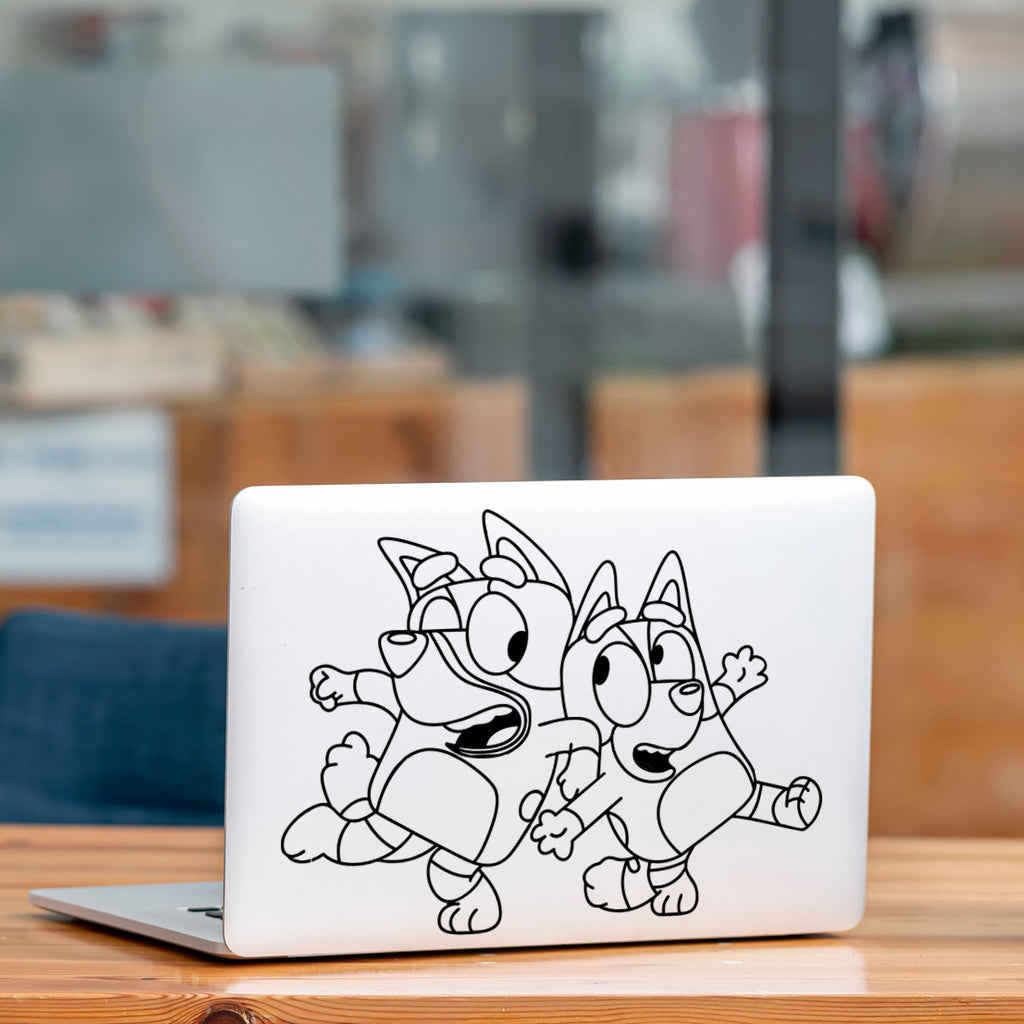 Bluey & Dad Dancing Wall Decal – Fun childrens wall decal