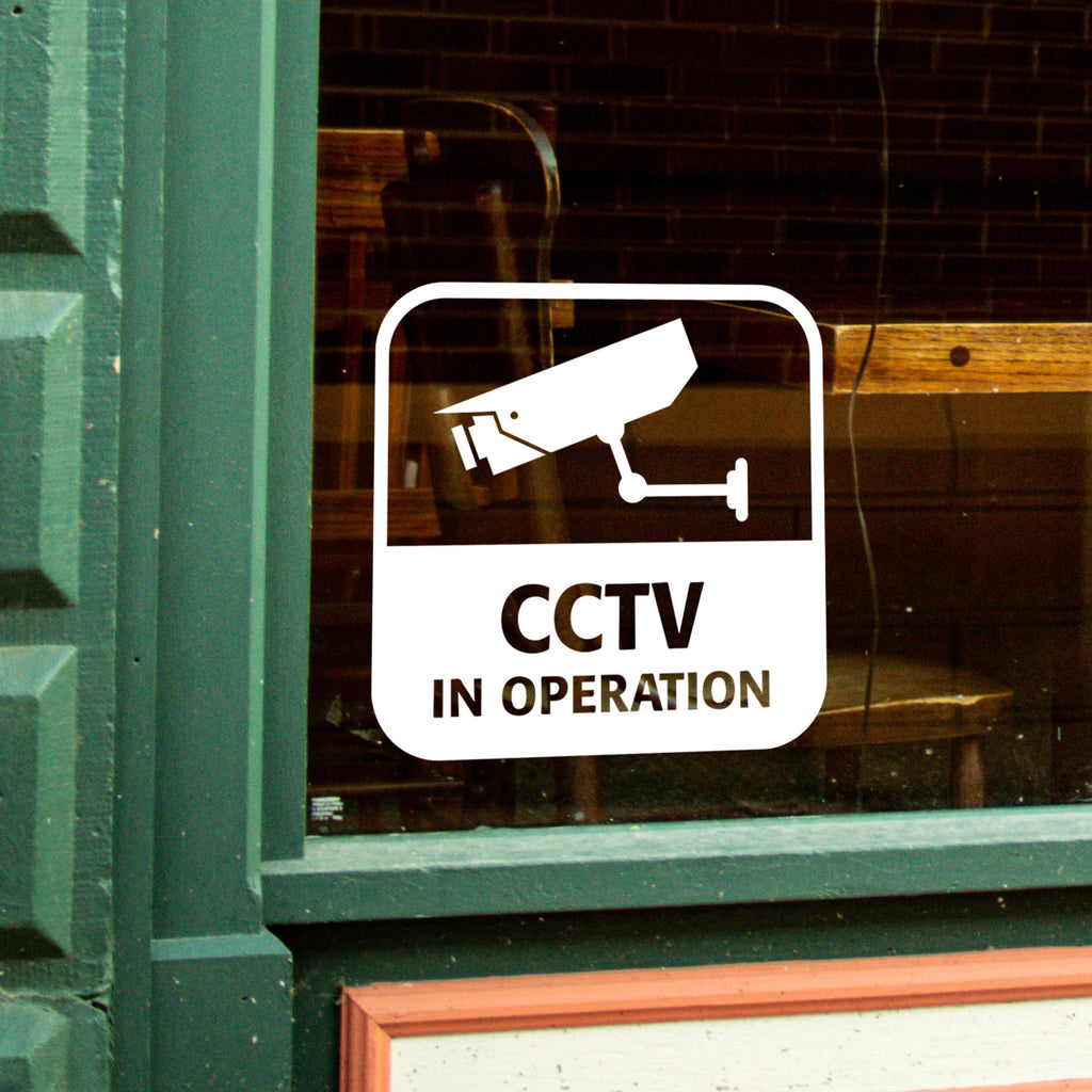 CCTV in Operation Warning Decal – Security Surveillance Sticker for Windows, Doors & Vehicles