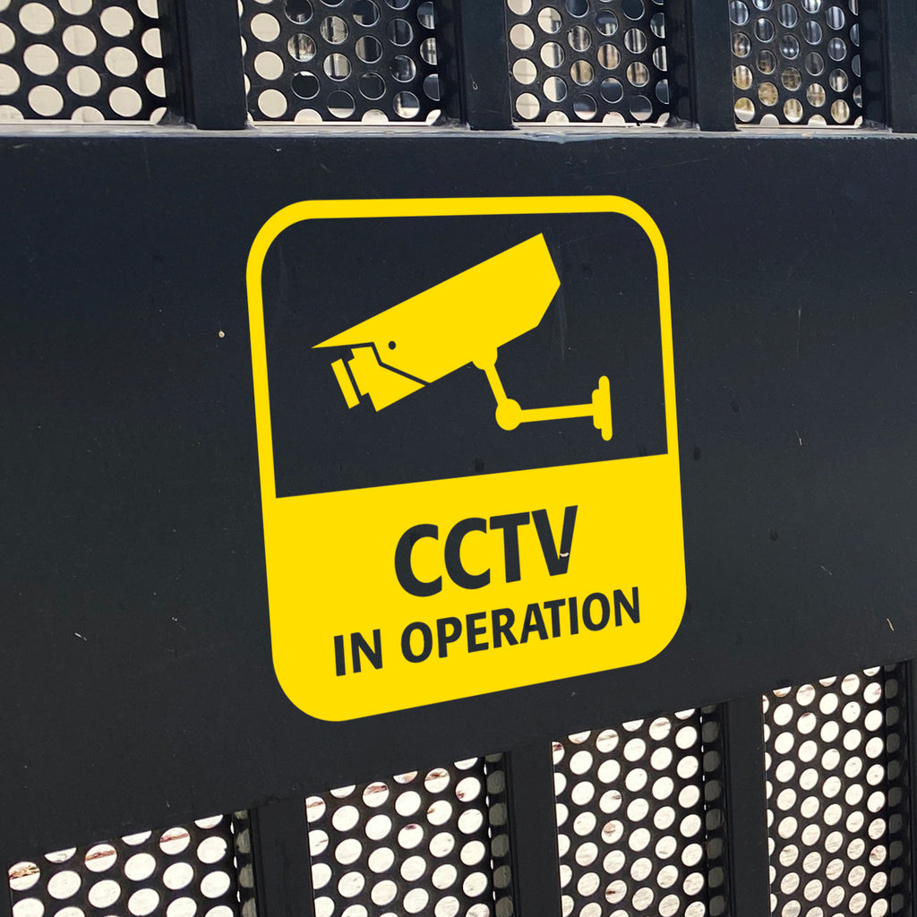 Cctv Sticker Small CCTV in Operation Warning Decal – Security Surveillance Sticker for Wi ...