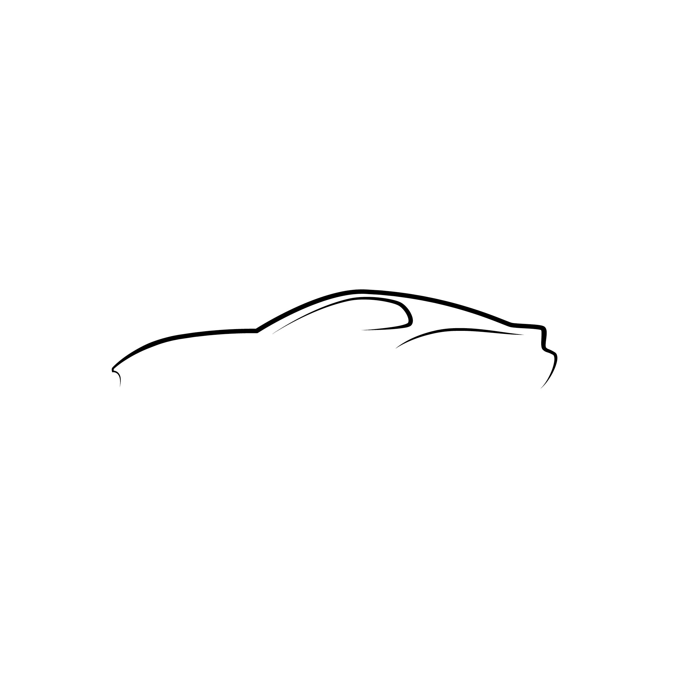 Sports Car Silhouette Decal Sticker – Sleek Automotive Outline for Car Lovers, Garages, Bedrooms & More