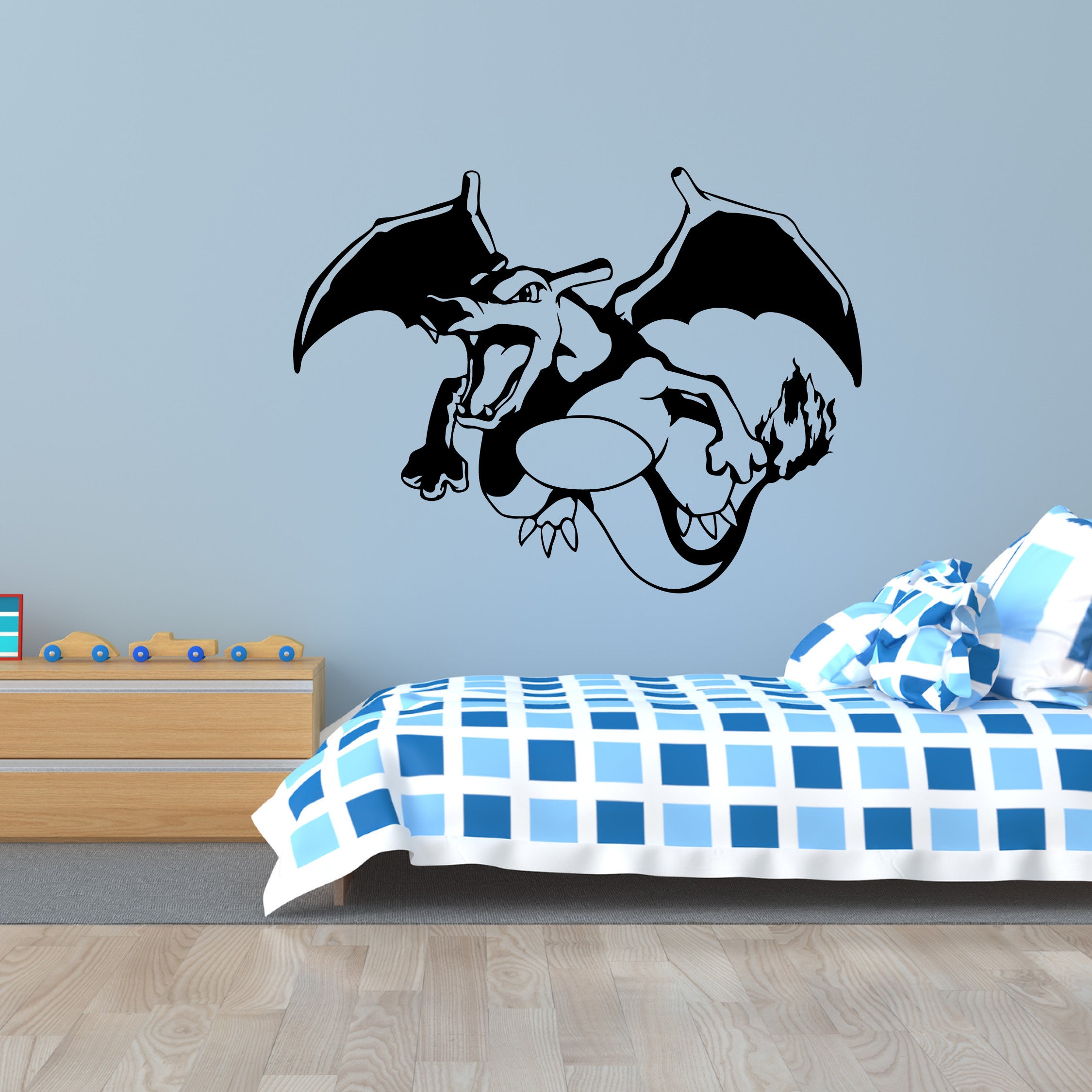 Charizard Flying Pokémon Vinyl Decal – Fire Dragon Sticker for Walls, Laptops & Cars