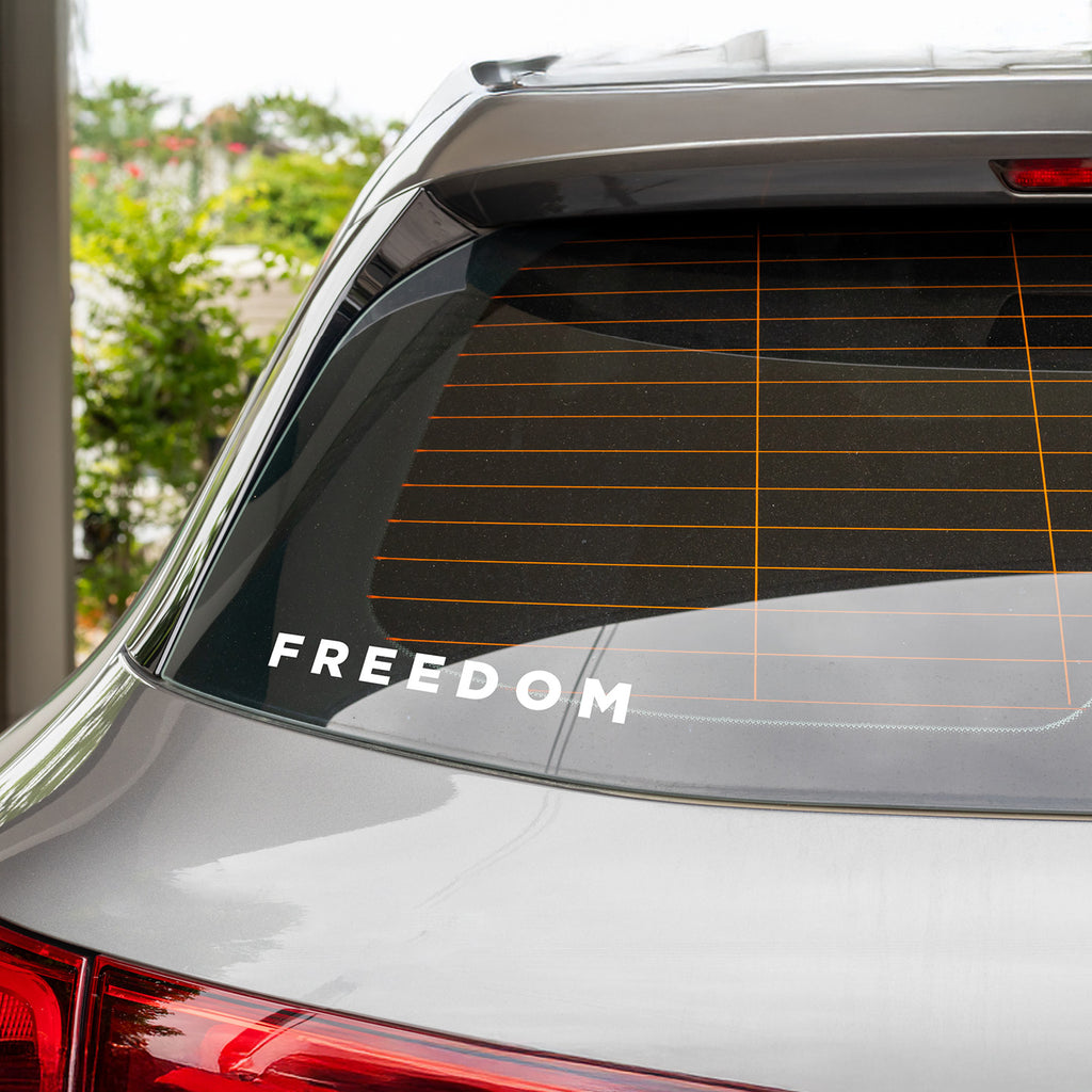 “FREEDOM” Decal Sticker – Patriotic Vinyl Car Window Sticker Inspired by Charlie Kirk