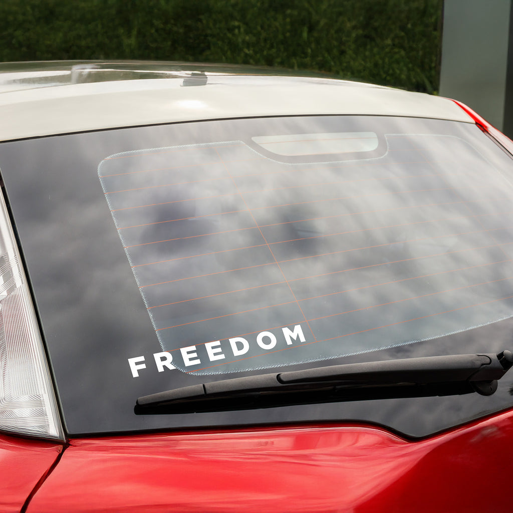 “FREEDOM” Decal Sticker – Patriotic Vinyl Car Window Sticker Inspired by Charlie Kirk