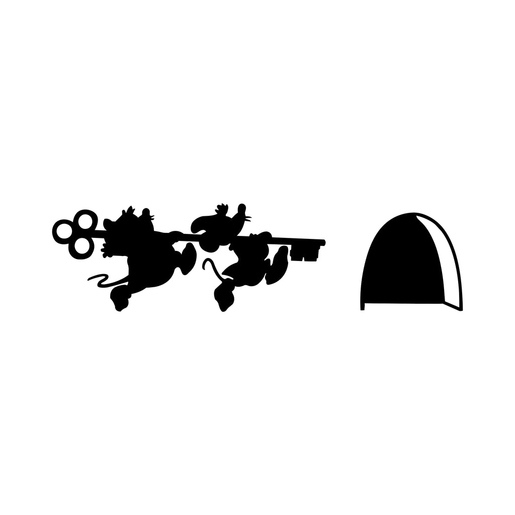 Disney Cinderella Mice & Key Wall Decal – Officially Authorised Mouse Hole Skirting Board Sticker
