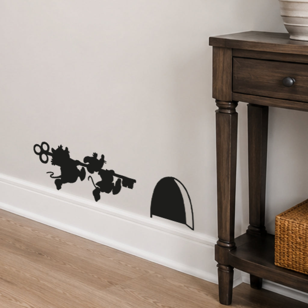 Disney Cinderella Mice & Key Wall Decal – Officially Authorised Mouse Hole Skirting Board Sticker
