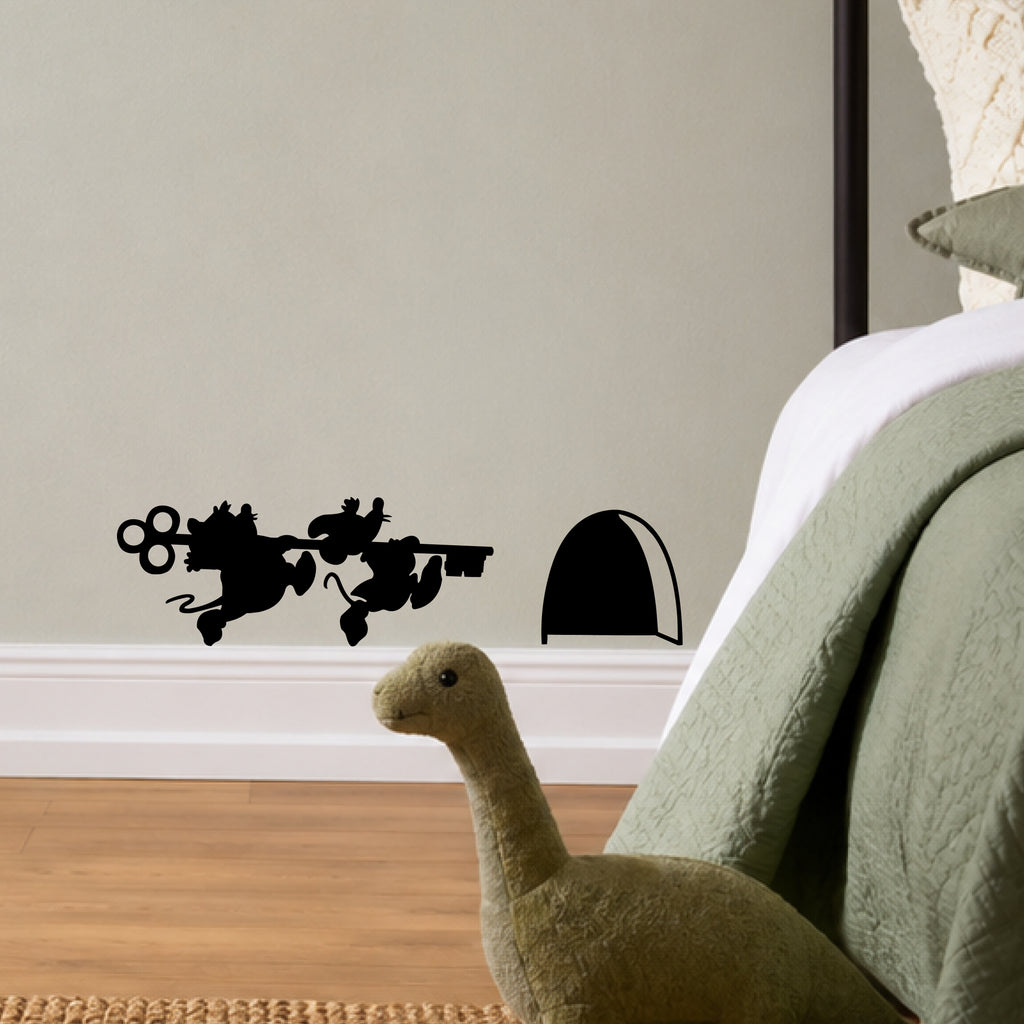 Disney Cinderella Mice & Key Wall Decal – Officially Authorised Mouse Hole Skirting Board Sticker