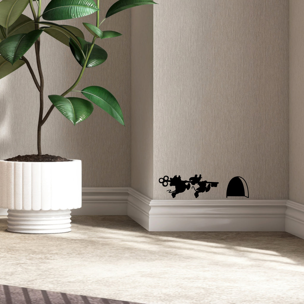 Disney Cinderella Mice & Key Wall Decal – Officially Authorised Mouse Hole Skirting Board Sticker