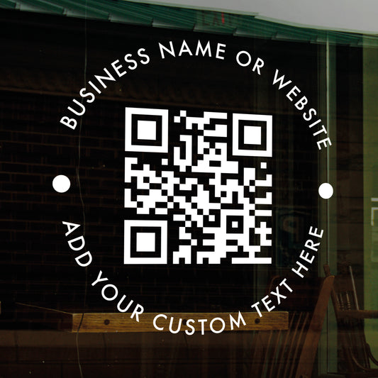 Custom QR code decal sticker