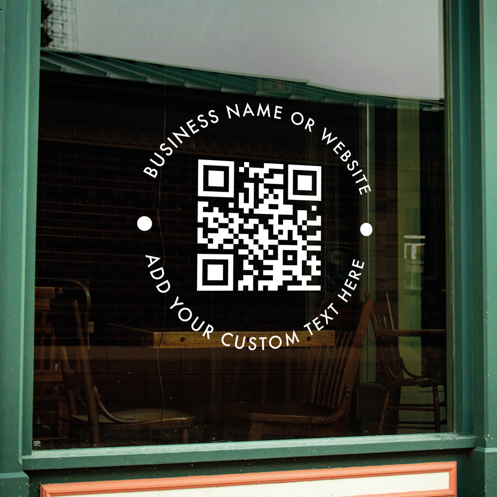 Custom QR code decal sticker