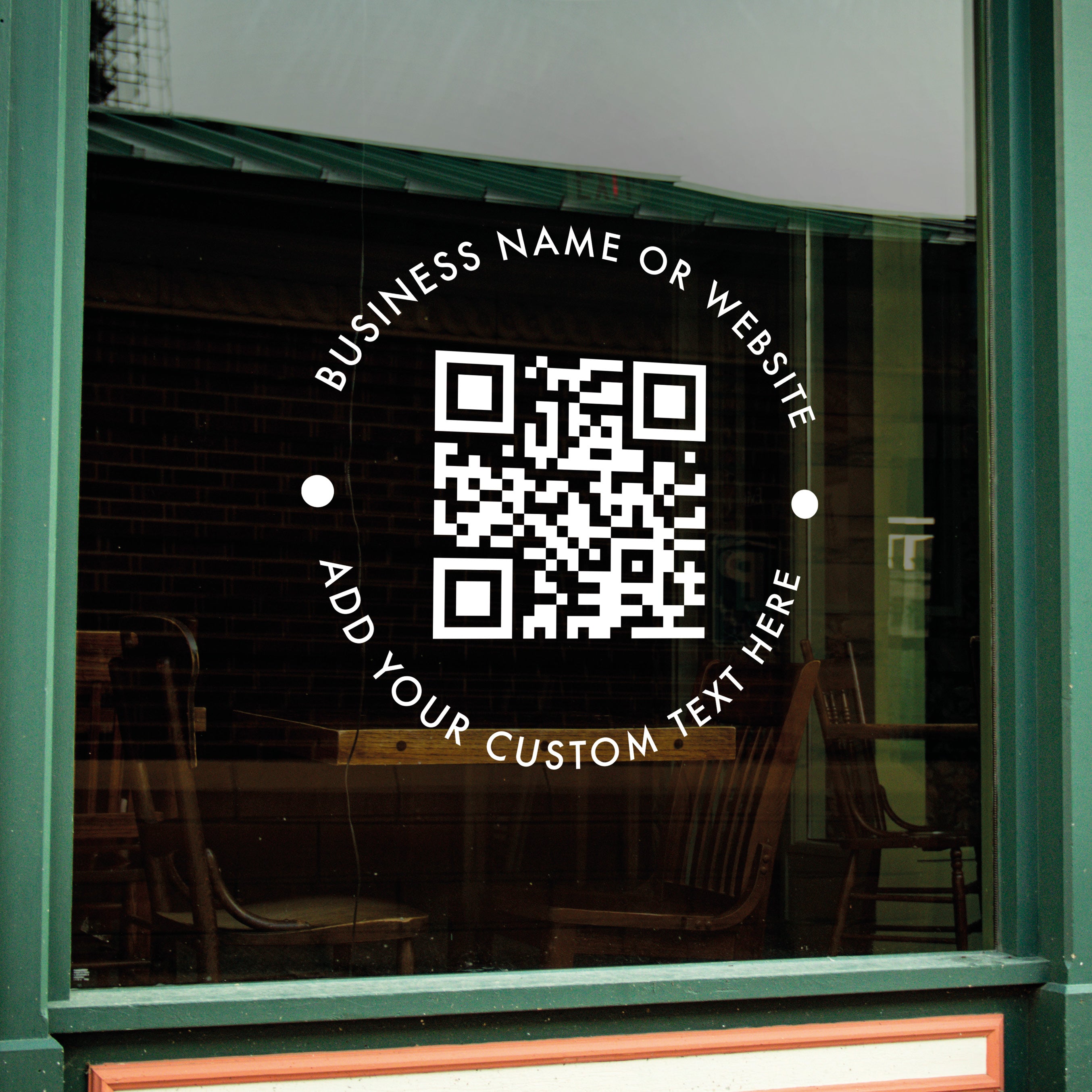 Custom QR code decal sticker
