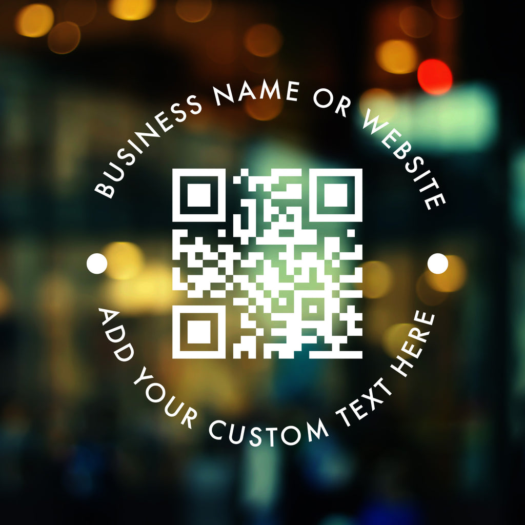 Custom QR code decal sticker