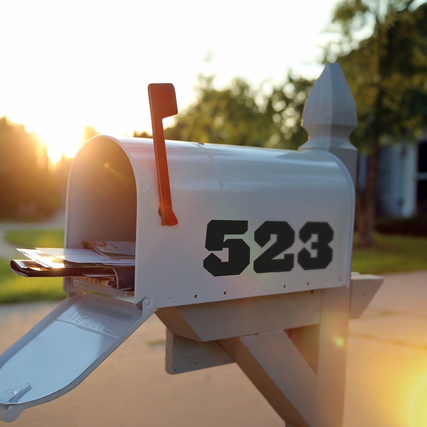 Custom Mailbox Number Decal – Personalised Vinyl House Numbers for Letterbox or Door | Weatherproof & Long-Lasting