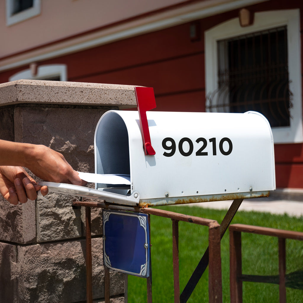 Custom Mailbox Number Decal – Personalised Vinyl House Numbers for Letterbox or Door | Weatherproof & Long-Lasting