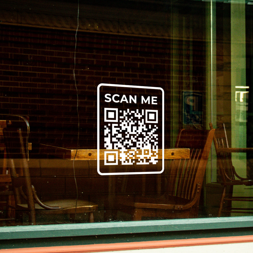 Custom QR Code Decal – Vinyl Business Sticker for Shop Fronts, Cars, and Marketing Displays