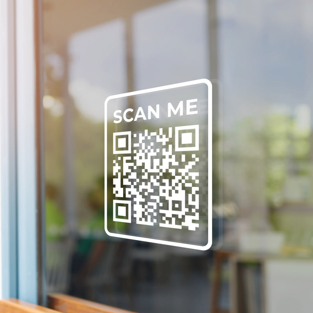 Custom QR Code Decal – Vinyl Business Sticker for Shop Fronts, Cars, and Marketing Displays