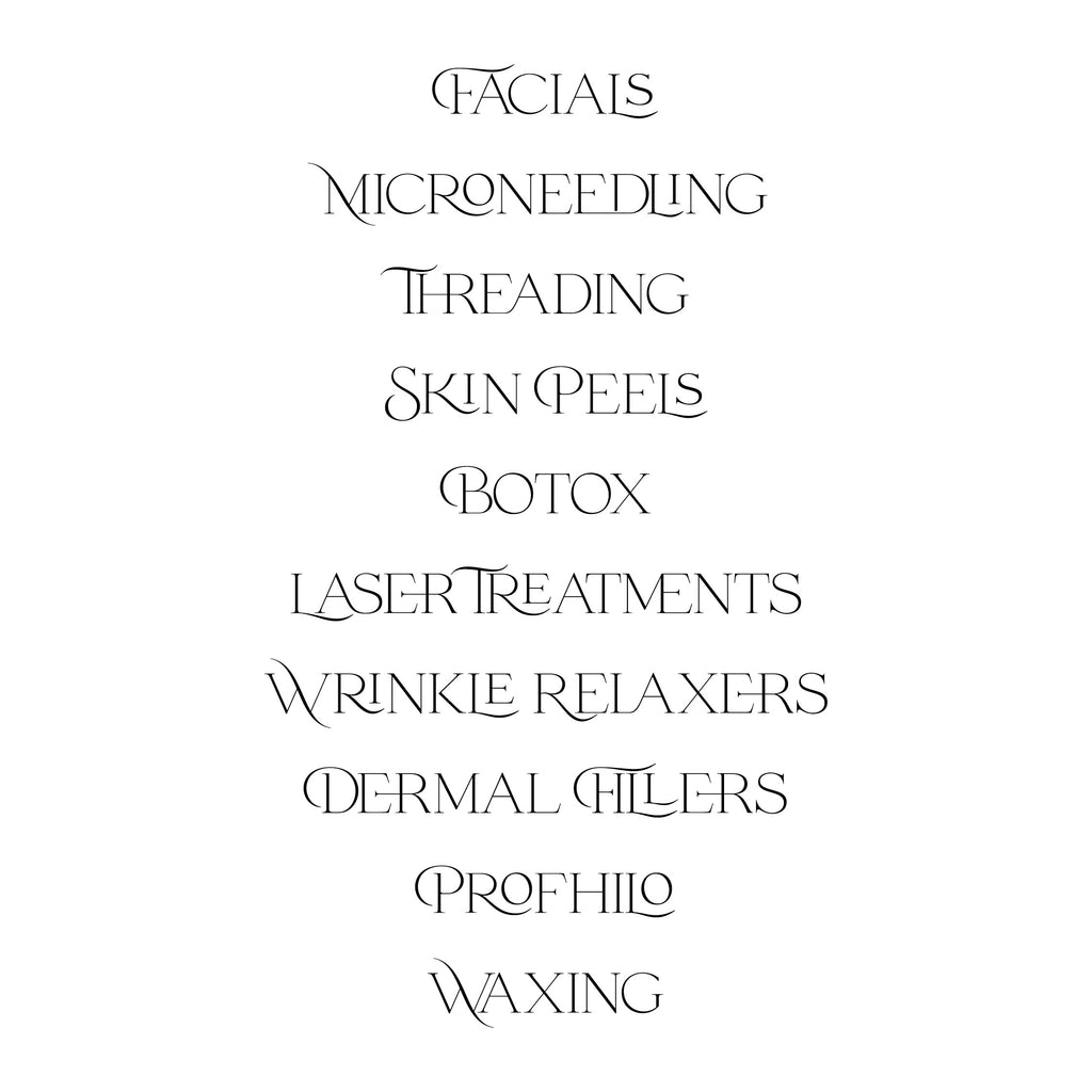 Custom Business Window Decal | Services List Basic | Vinyl Decal for Salon, Spa, Esthetics, Boutique, Shop, Restaurant, Medical Office